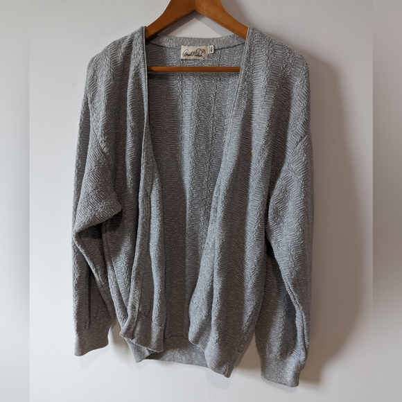 Arnold Palmer Grey Knitted Grandpa Cardigan Size 36 - Picture 2 of 7